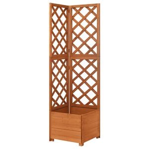 vidaXL Jardini&egrave;re d'angle en treillis 40x40x150cm Bois de sapin massif