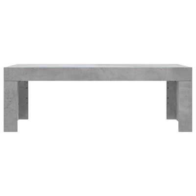 vidaXL Table basse gris béton 102x50x36 cm bois d'ingénierie