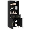 vidaXL Haut Armoire Ch&ecirc;ne noir 69,5 x 34 x 180 cm Bois d'ing&eacute;nierie