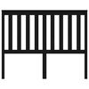 vidaXL T&ecirc;te de lit Noir 146x6x101 cm Bois massif de pin