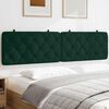 vidaXL Coussin de t&ecirc;te de lit vert fonc&eacute; 200 cm velours