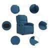 vidaXL Fauteuil inclinable bleu velours