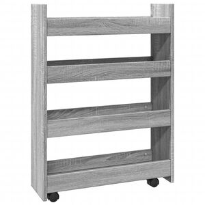 vidaXL Chariot de rangement &eacute;troit 4 niveaux sonoma gris