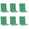 vidaXL Coussins de chaise de jardin à dossier bas lot de 6 vert