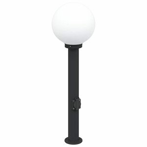 vidaXL Borne lumineuse avec sortie 80 cm Noir IP44