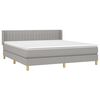 vidaXL Sommier &agrave; lattes de lit avec matelas Gris clair 160x200cm Tissu