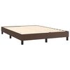 vidaXL Sommier &agrave; lattes de lit avec matelas et LED Marron 140x200cm