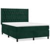 vidaXL Sommier &agrave; lattes de lit et matelas Vert fonc&eacute; 140x190cm Velours