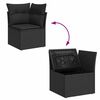 vidaXL Ensemble de canap&eacute; de jardin 6 pcs Noir Poly rotin