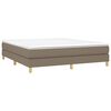 vidaXL Sommier &agrave; lattes de lit avec matelas Taupe 160x200 cm Tissu