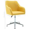 vidaXL Chaise pivotante &agrave; manger jaune tissu