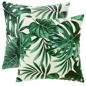 vidaXL Housse de coussin 2 pcs HEERLEN Motif feuilles 30 x 30 cm
