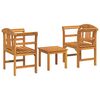 vidaXL Ensemble de salon Rose de jardin 3 pc Bois d'Acacia Massif