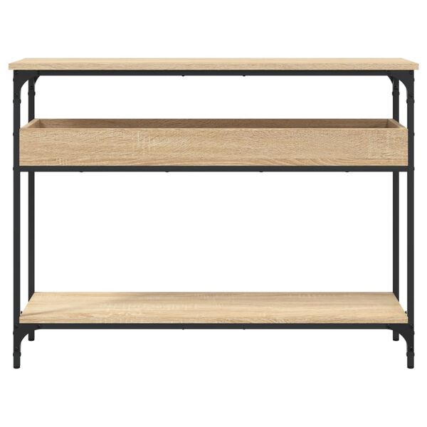 vidaXL Table console avec étagère Chêne Sonoma 100 x 29 x 75 cm Bois d'ingénierie