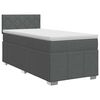 vidaXL Lit boxspring avec matelas Gris fonc&eacute; 90 x 190 cm Tissu