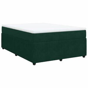 vidaXL Sommier &agrave; lattes de lit et matelas Vert fonc&eacute; 140x190cm Velours