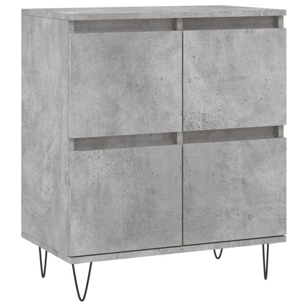 vidaXL Buffet Gris b&eacute;ton 60x35x70 cm Bois d'ing&eacute;nierie