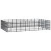 vidaXL Chenil d'ext&eacute;rieur pour chiens Acier 55,3 m&sup2;