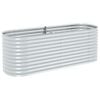 vidaXL Lit sur&eacute;lev&eacute; de jardin 240x80x81 cm Acier galvanis&eacute; Argent&eacute;
