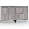 vidaXL Buffets 2 pcs sonoma gris 60x35x70 cm bois d'ing&eacute;nierie