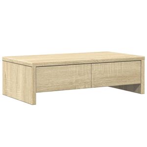vidaXL Support de moniteur avec tiroirs ch&ecirc;ne sonoma bois d'ing&eacute;nierie