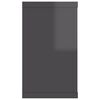 vidaXL &Eacute;tag&egrave;res cube murales 2pcs Gris brillant 80x15x26,5 cm