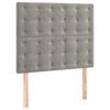 vidaXL T&ecirc;te de lit Gris clair 100x5x118/128 cm Velours