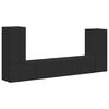vidaXL Ensemble meuble TV 4 pc Noir Bois d'ing&eacute;nierie