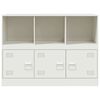 vidaXL Buffet blanc 99x39x73 cm acier