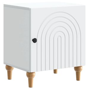 vidaXL Cabinet de chevet Blanc 43 x 34,5 x 50 cm Bois d'ing&eacute;nierie