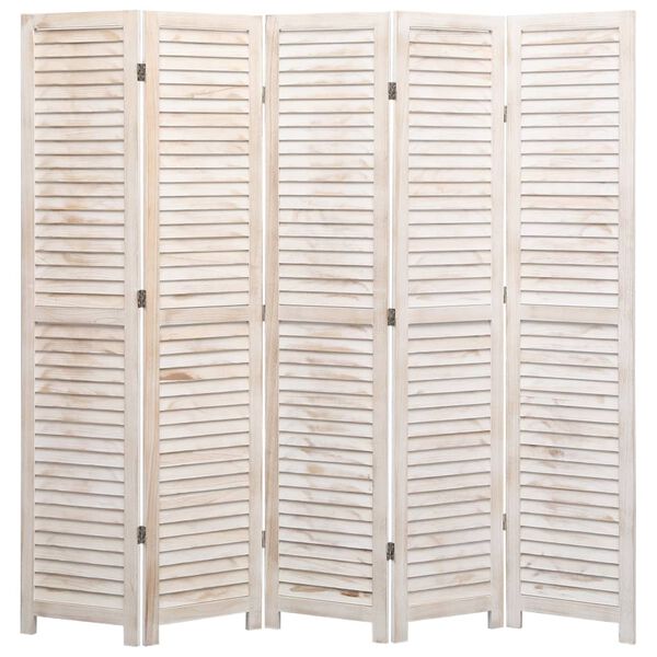 vidaXL Cloison de séparation 5 panneaux 175x165 cm Bois