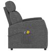 vidaXL Fauteuil de massage inclinable Gris fonc&eacute; Tissu