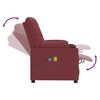 vidaXL Fauteuil de massage Rouge bordeaux Similicuir