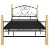 vidaXL Cadre de lit sans matelas noir métal 90x200 cm