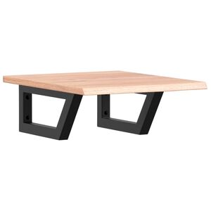 vidaXL &Eacute;tag&egrave;re de vasque murale acier et bois de ch&ecirc;ne massif