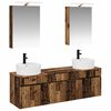 vidaXL Ensemble d'armoire de salle de bain 5 pcs Bois ancien