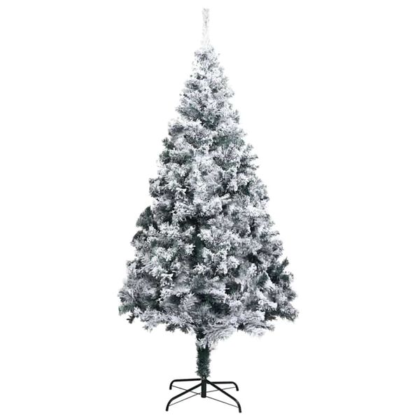 vidaXL Sapin de No&euml;l artificiel Blanc 180 cm PVC, Acier et Plastique