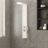 vidaXL Système de panneau de douche Aluminium Blanc