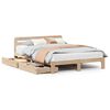 vidaXL Cadre de lit sans matelas 135x190 cm bois de pin massif