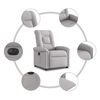 vidaXL Fauteuil inclinable électrique gris nuage tissu
