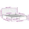 vidaXL Cadre de lit avec t&ecirc;te de lit Marron 160 x 200 cm Pin massif