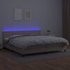 vidaXL Sommier &agrave; lattes de lit avec matelas LED Cappuccino 200x200 cm