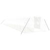 vidaXL Serre avec cadre en acier blanc 48 m&sup2; 16x3x2 m