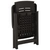 vidaXL Chaises inclinables de jardin lot de 2 Plastique Anthracite