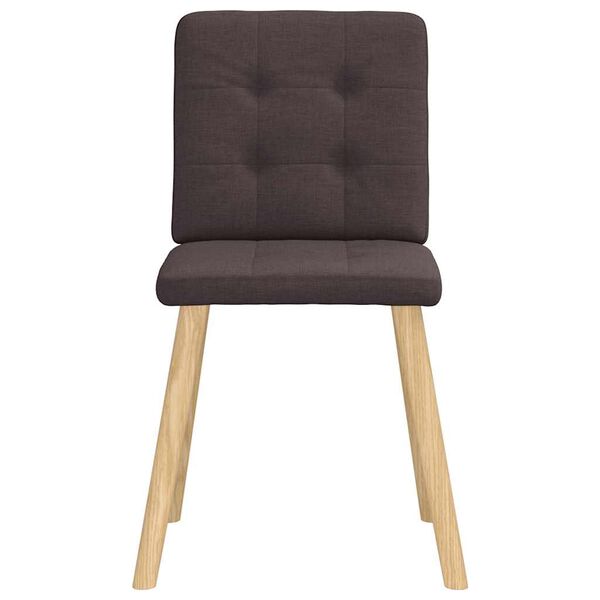vidaXL Chaises &agrave; manger lot de 6 marron fonc&eacute; tissu