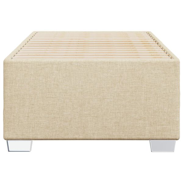 vidaXL Cadre de lit sans matelas cr&egrave;me 90x190 cm tissu