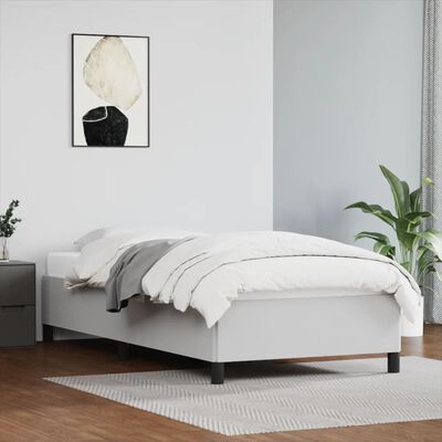 vidaXL Cadre de lit sans matelas blanc 90x190 cm similicuir