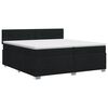 vidaXL Lit boxspring avec matelas Noir 200 x 200 cm Tissu