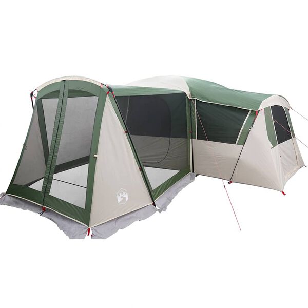 vidaXL Tente familiale avec toit Vert et blanc 745 x 700 x 217 cm