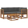 vidaXL Ensemble de canap&eacute;s d'ext&eacute;rieur 5 pc Naturel et Anthracite